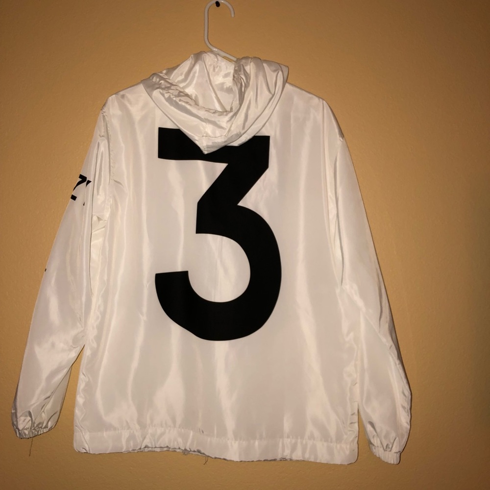 White Adidas Yeezy windbreaker